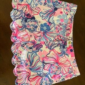 Lilly Pulitzer Pink and Blue Floral Skort